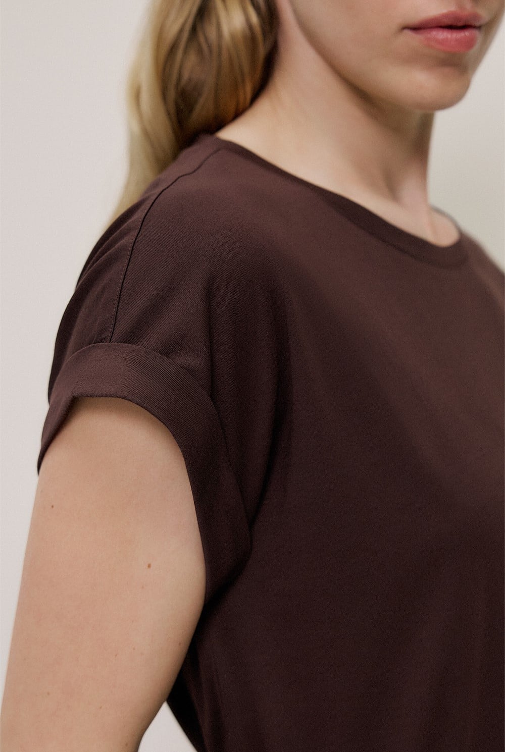 Australian Cotton Cuff Sleeve T-shirt