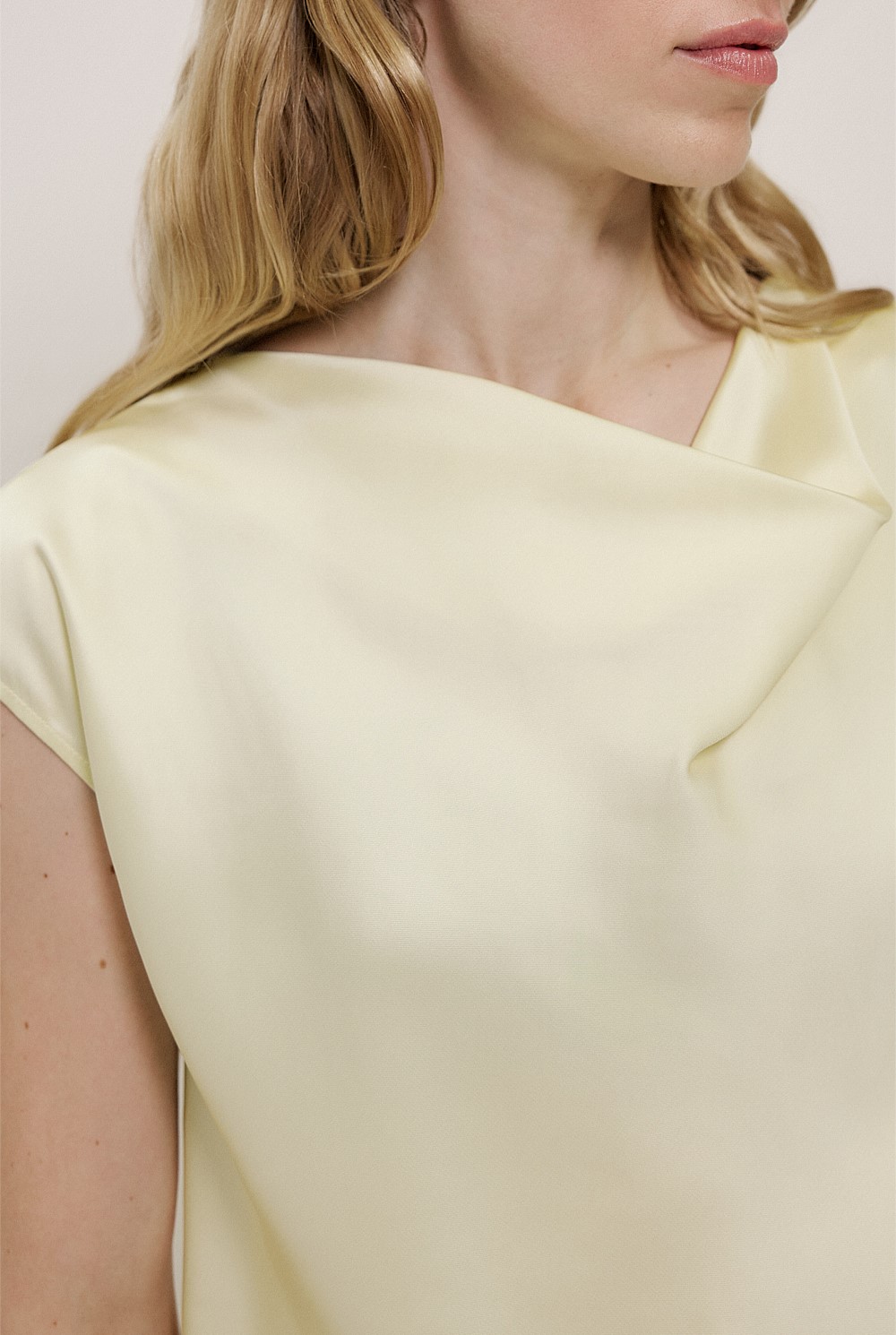 Satin Cowl Neck Blouse