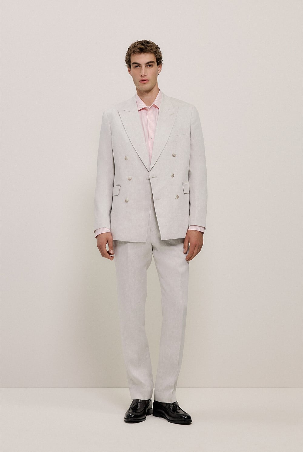 Cotton Poplin Stripe Tailored Fit Shirt