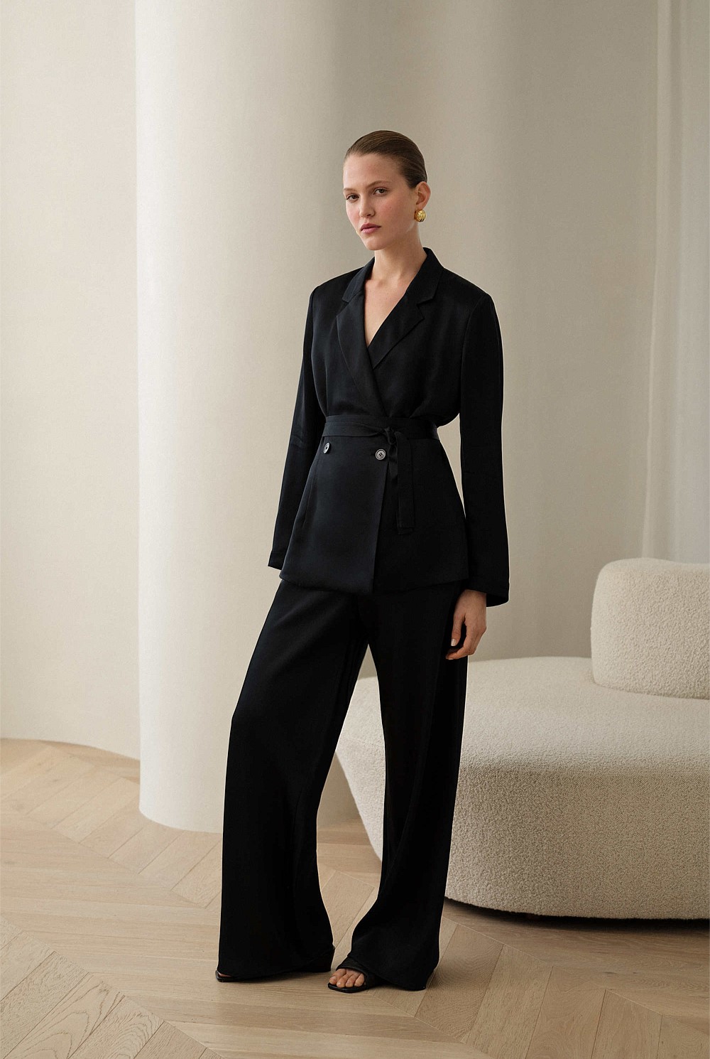 Satin Relaxed Tailored Jacket