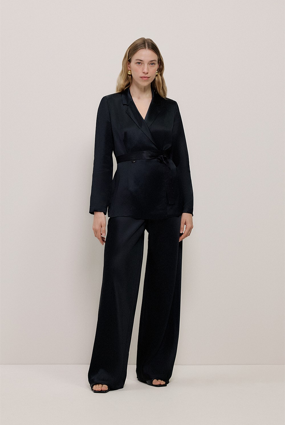 Satin Relaxed Tailored Jacket