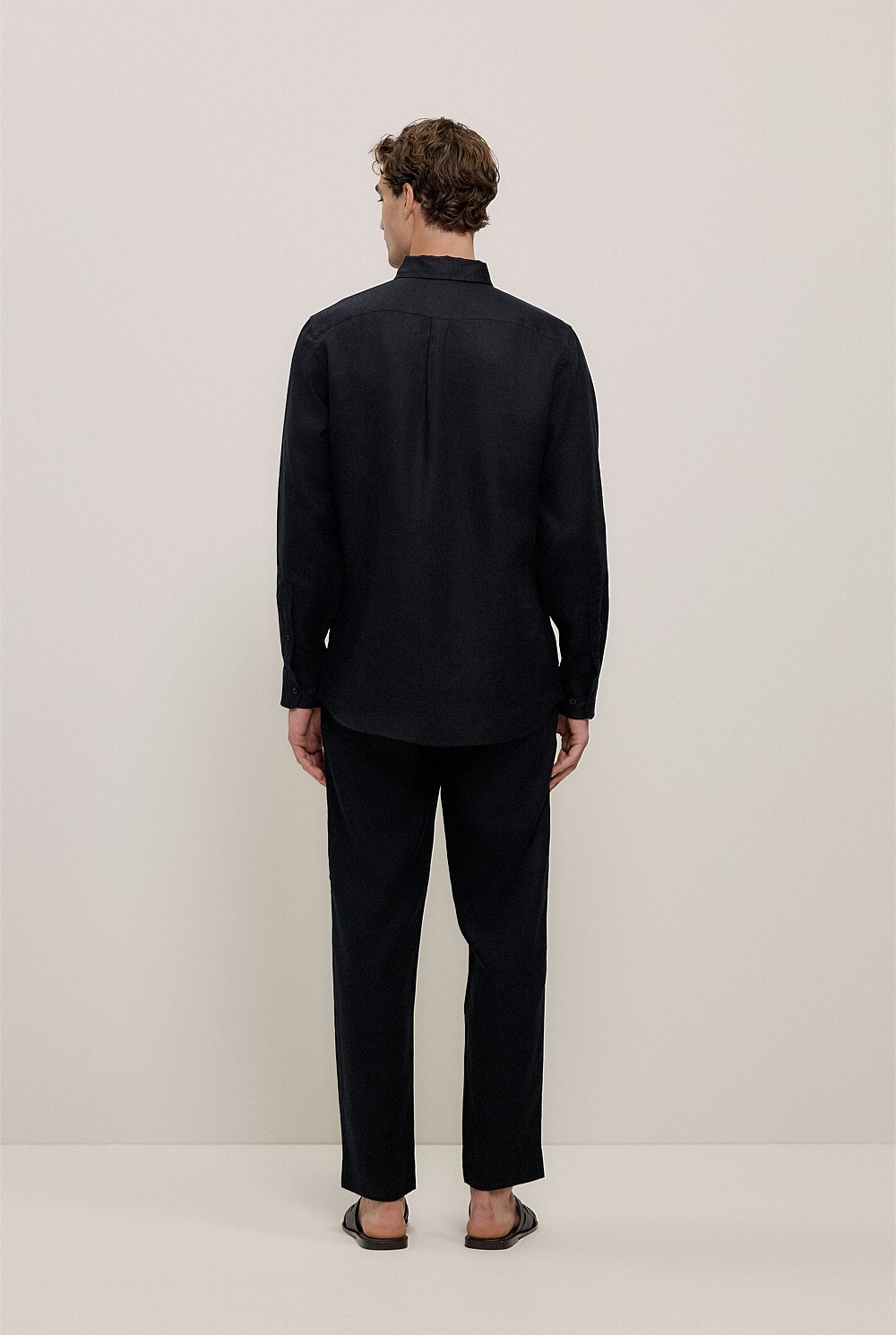 Regular Fit Linen Classic Long Sleeve Shirt