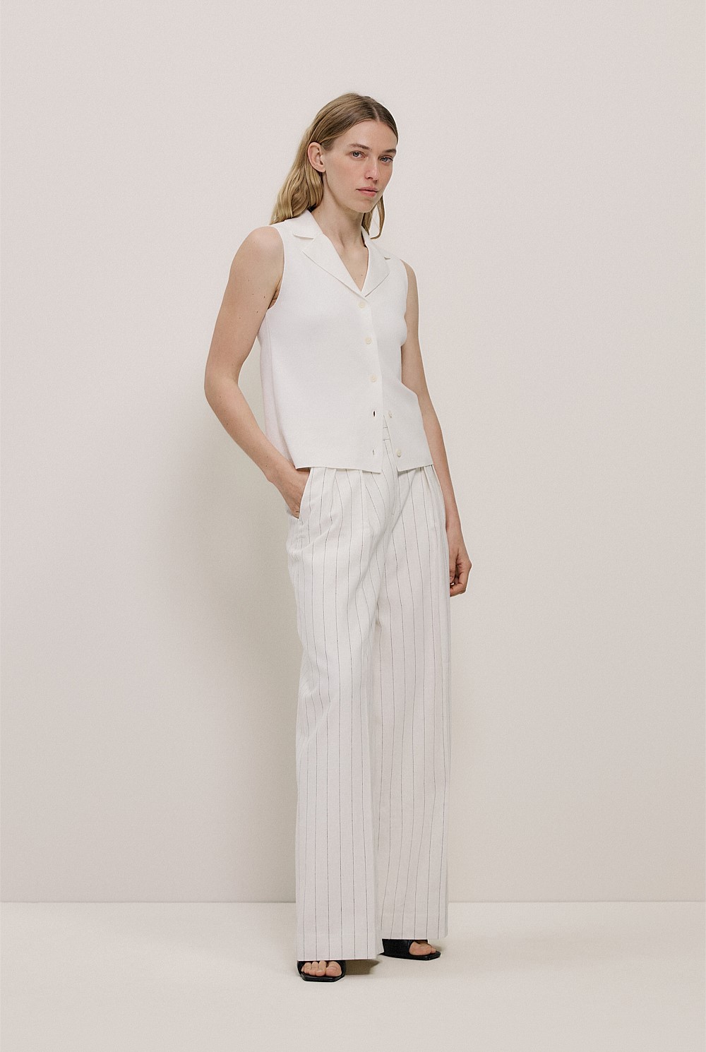 Cotton Cashmere Knit Vest