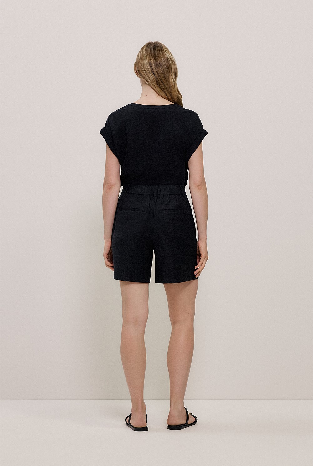 Stretch Linen Blend Short