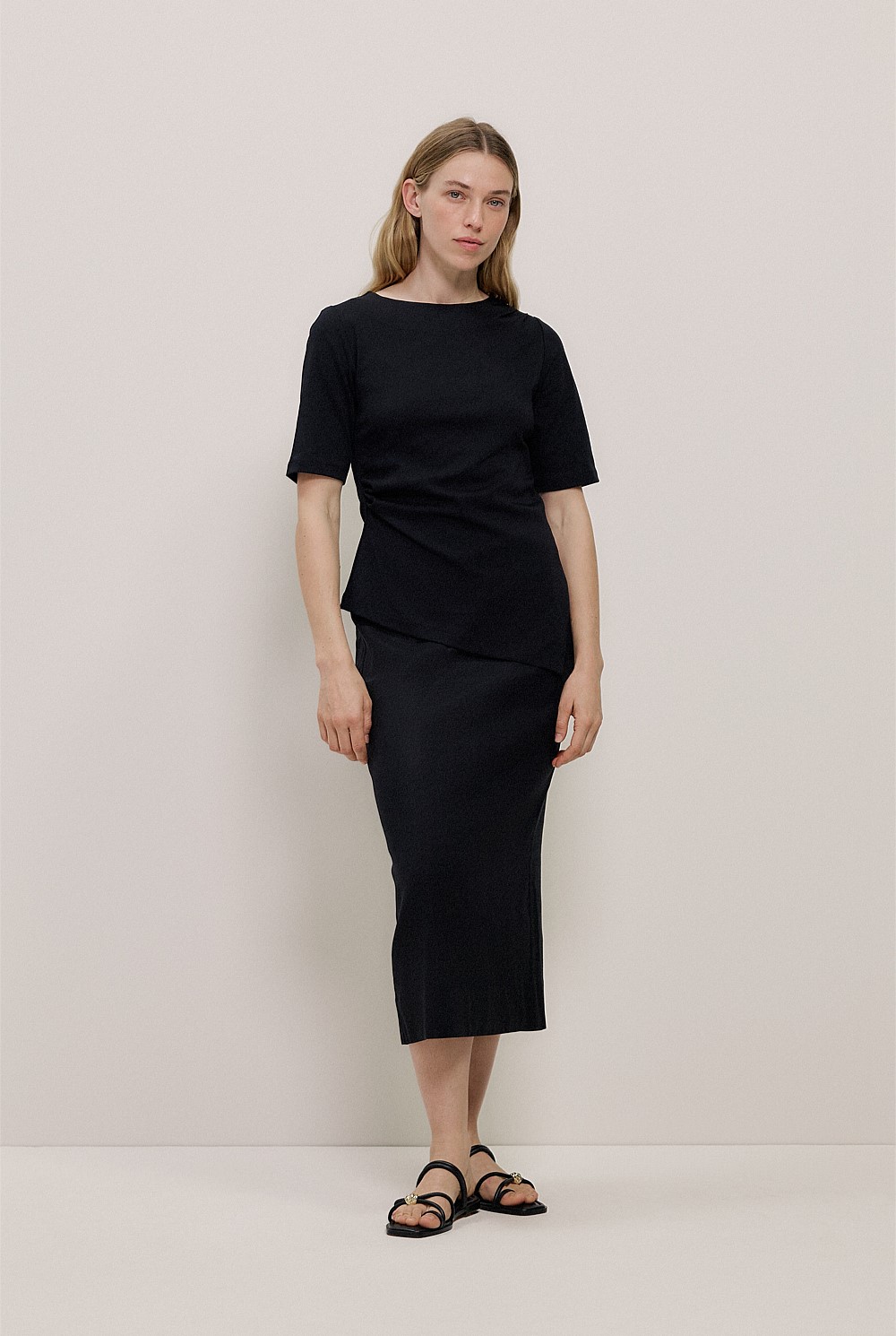 Modal Cotton Asymmetric T-shirt