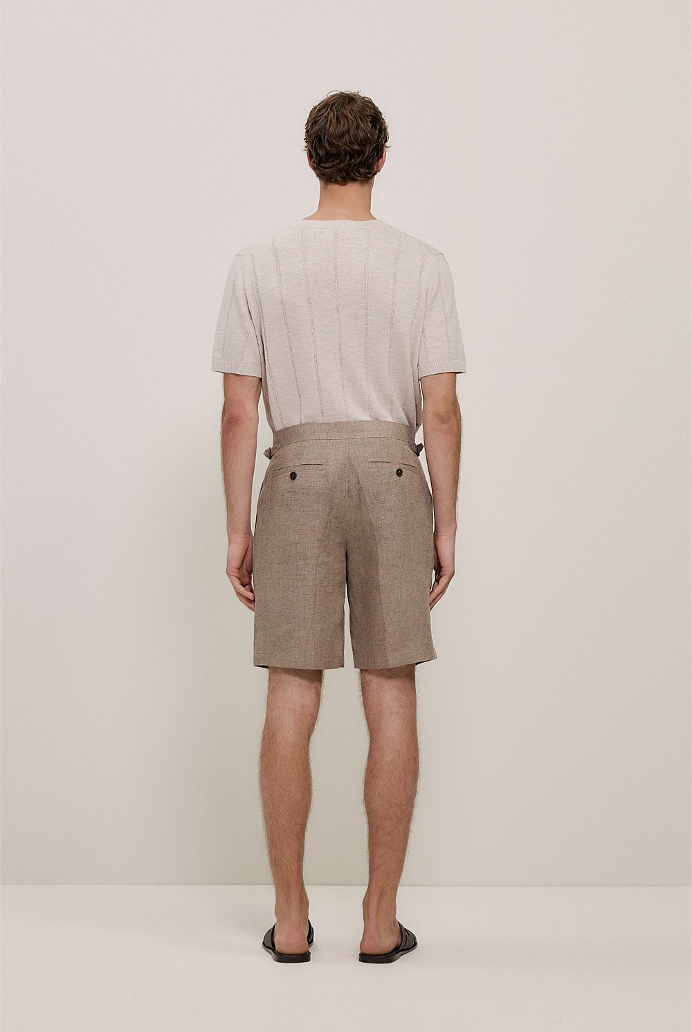 Yarn Dyed Linen Tailored Short
