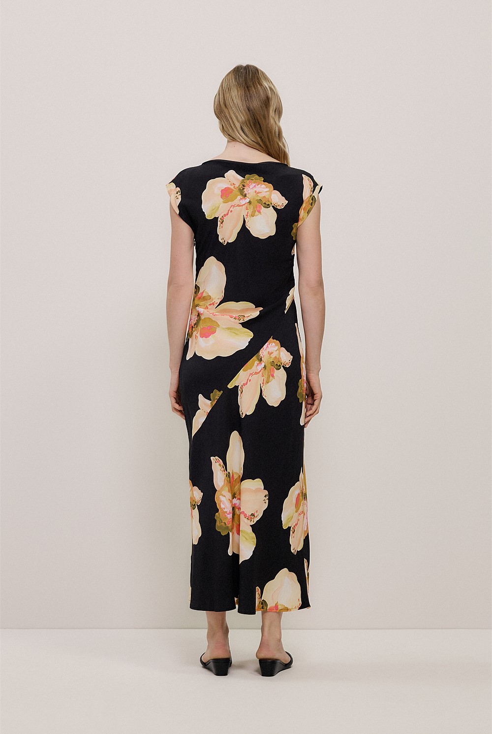 Caelia Draped Bias Dress