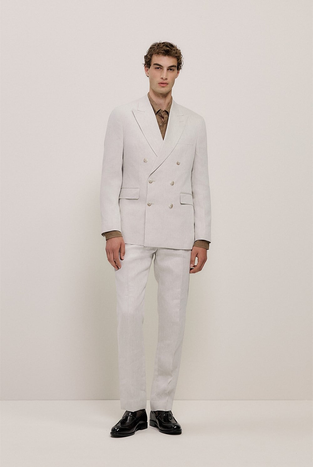 Linen Twill Straight Leg Trouser