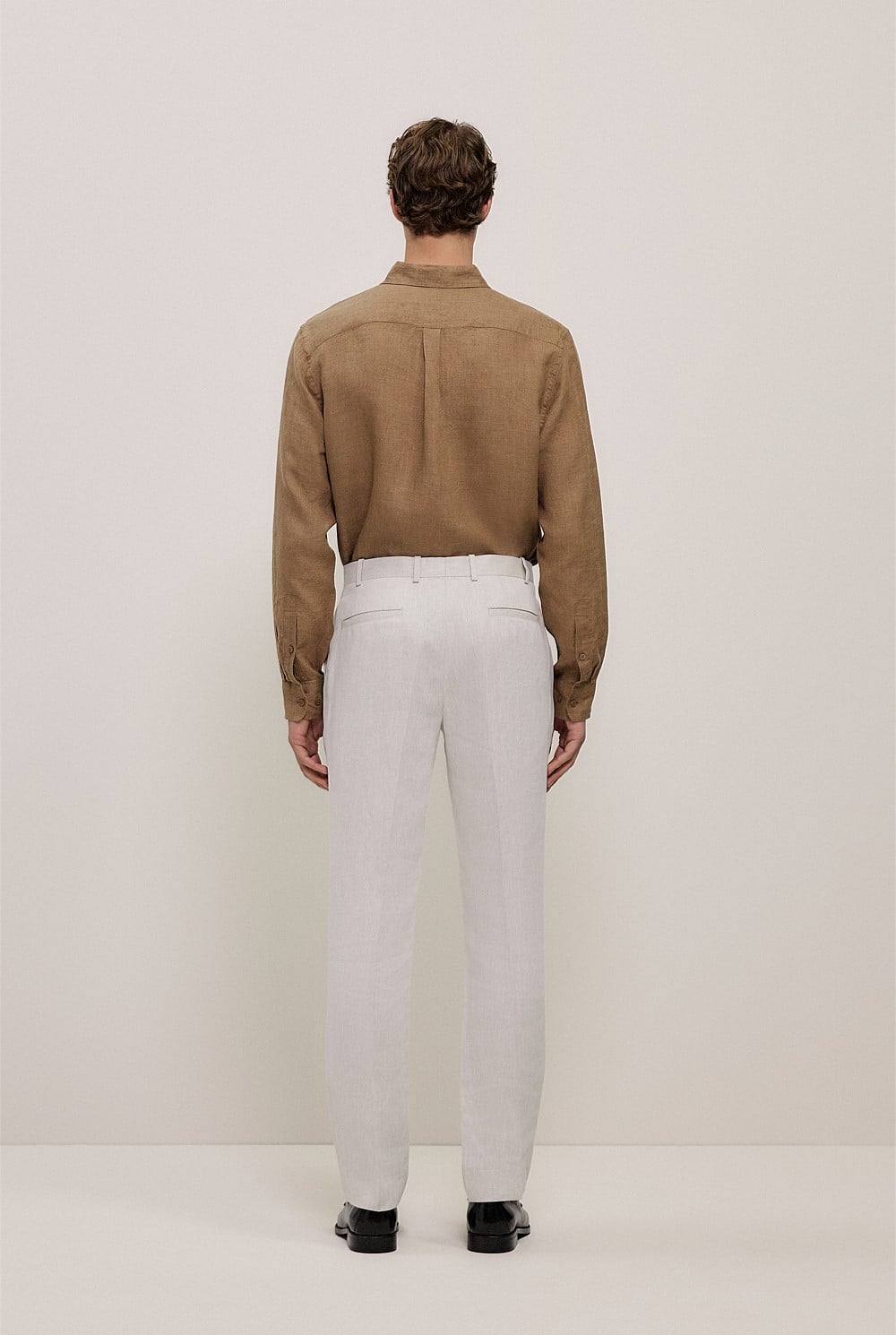 Linen Twill Straight Leg Trouser