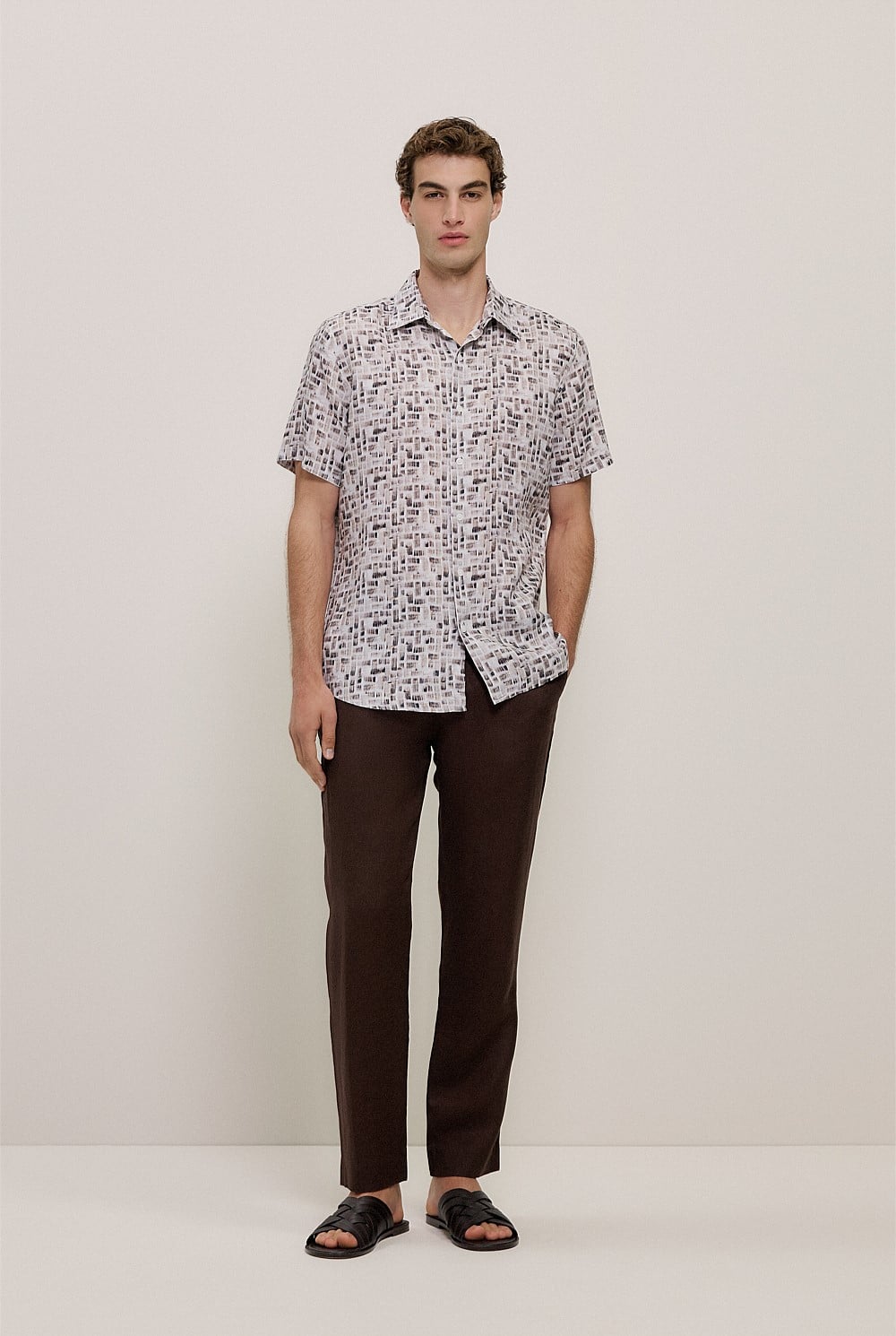 Rift Regular Fit Linen Short Sleeve Shirt
