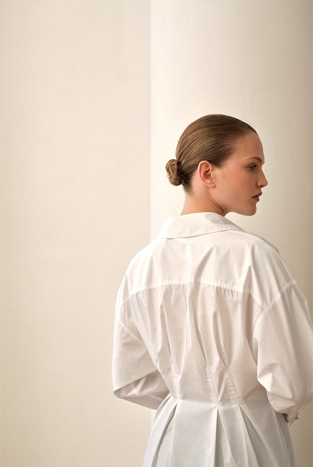 Poplin Cinched Waist Shirt