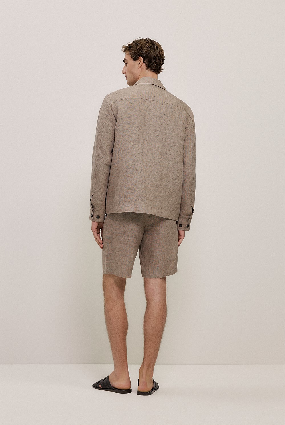 Yarn Dyed Linen Twin Pocket Jacket
