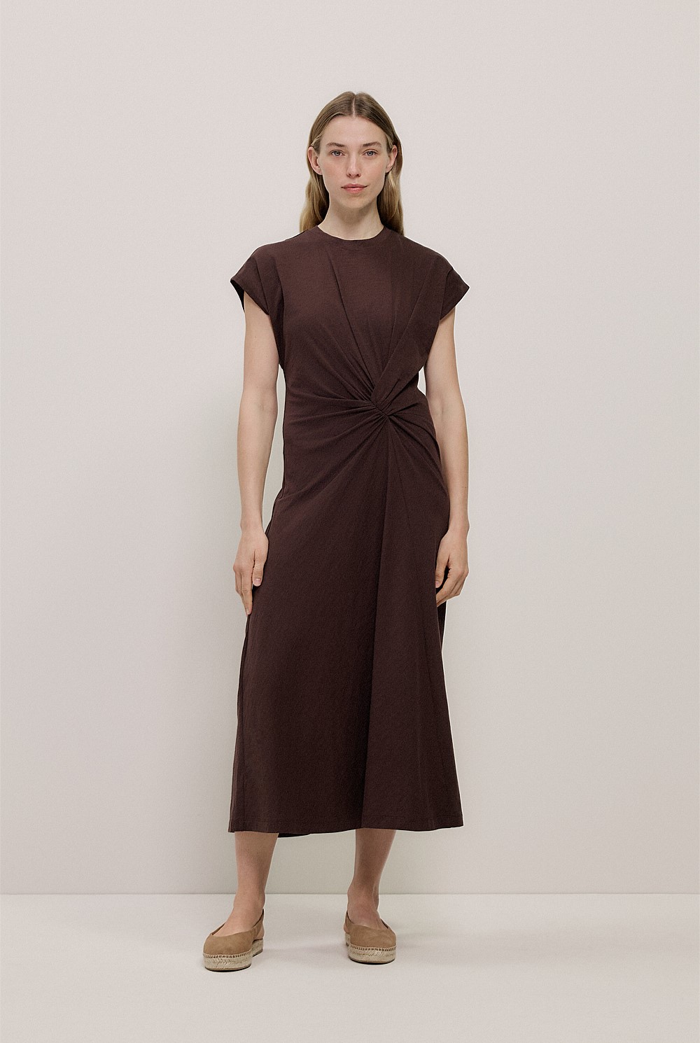Cotton Jersey Twist Dress
