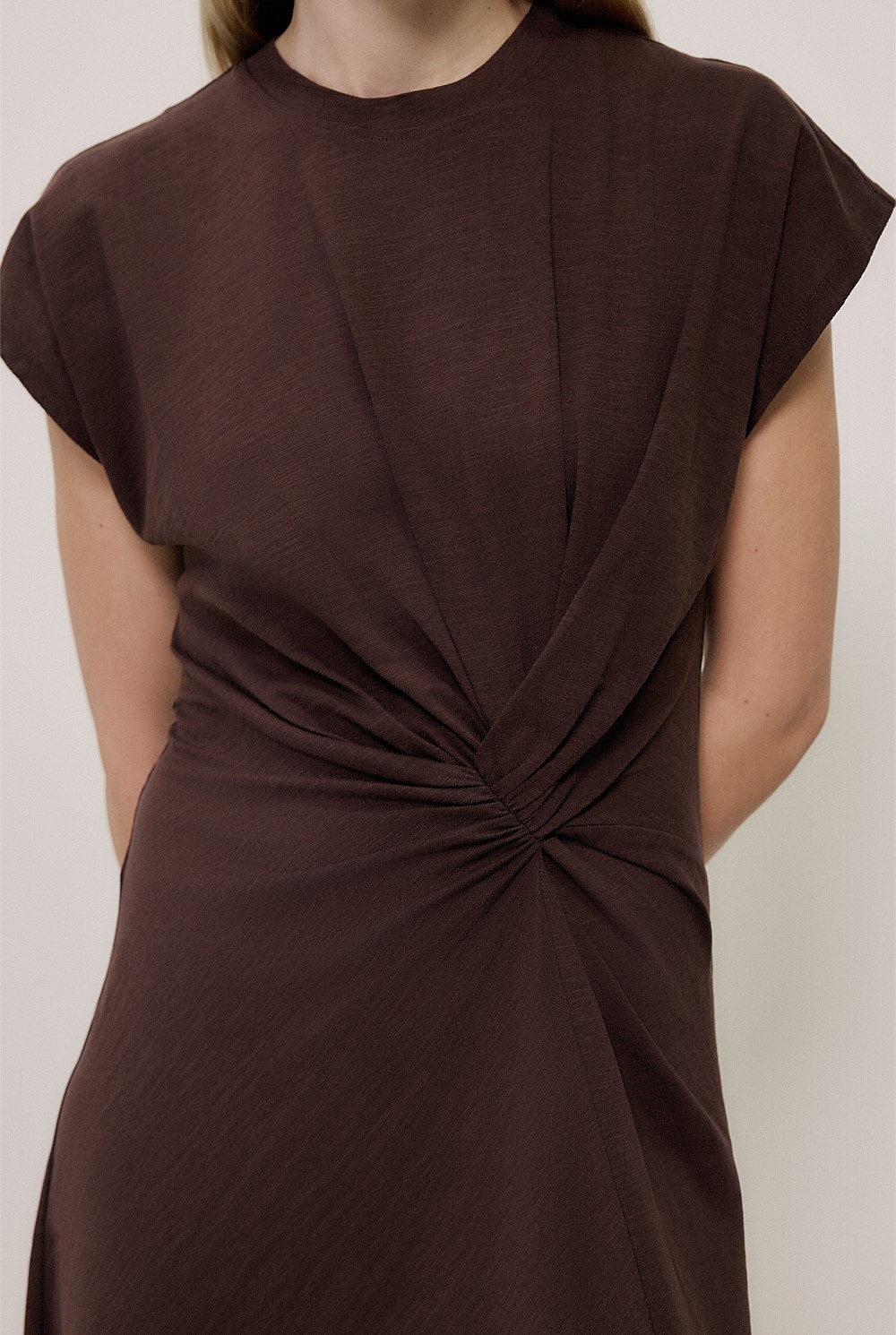 Cotton Jersey Twist Dress