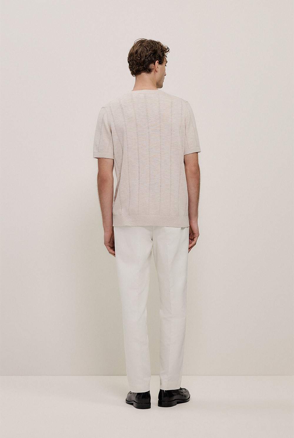 Linen Cotton Slub Knit T-shirt