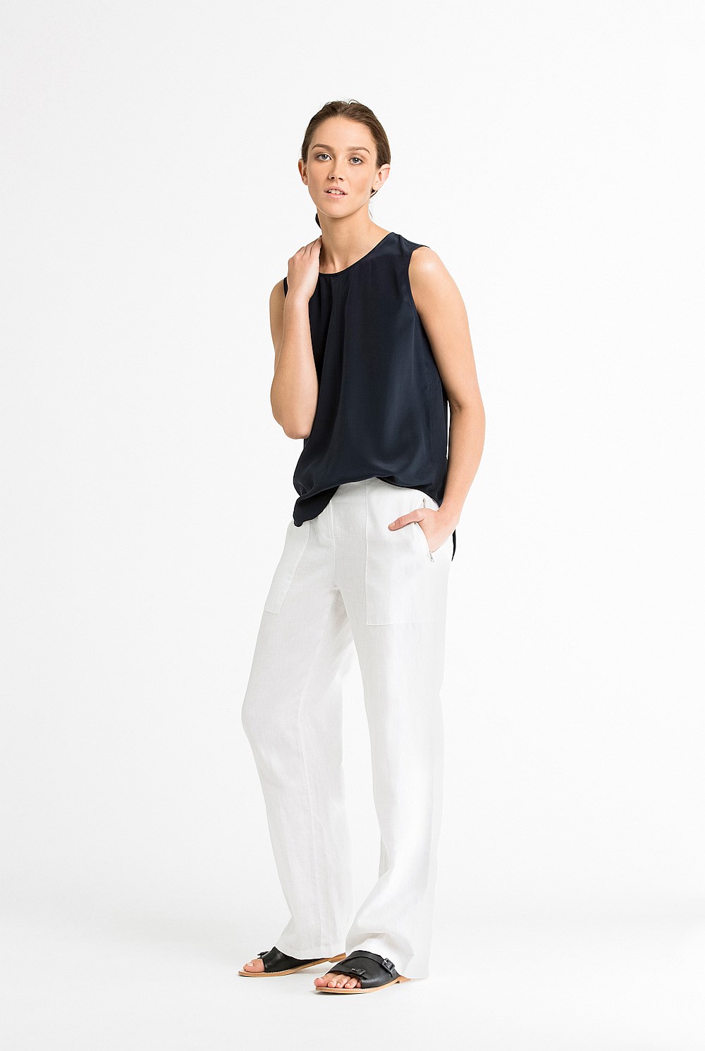 Simple Silk Shell Top