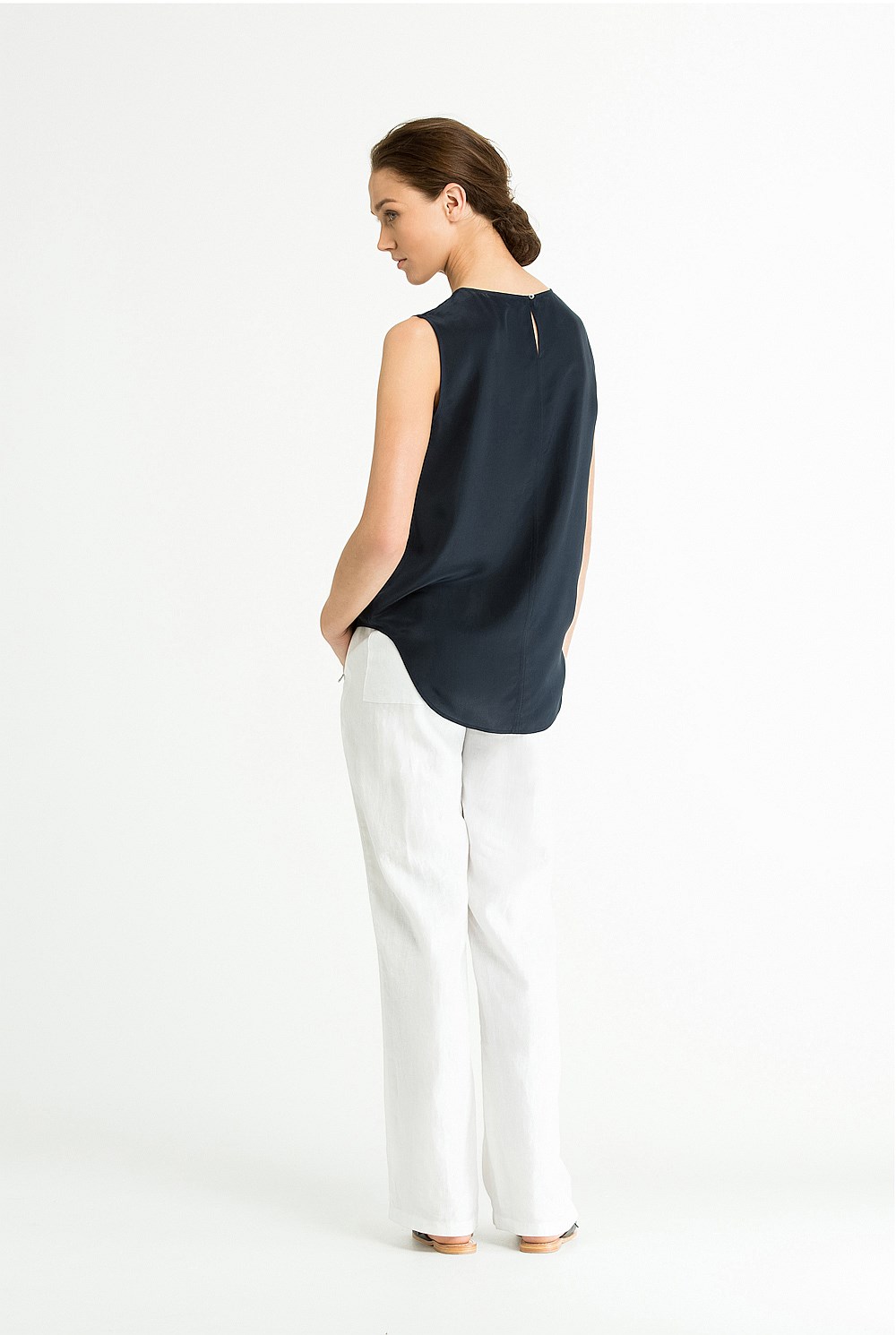 Simple Silk Shell Top