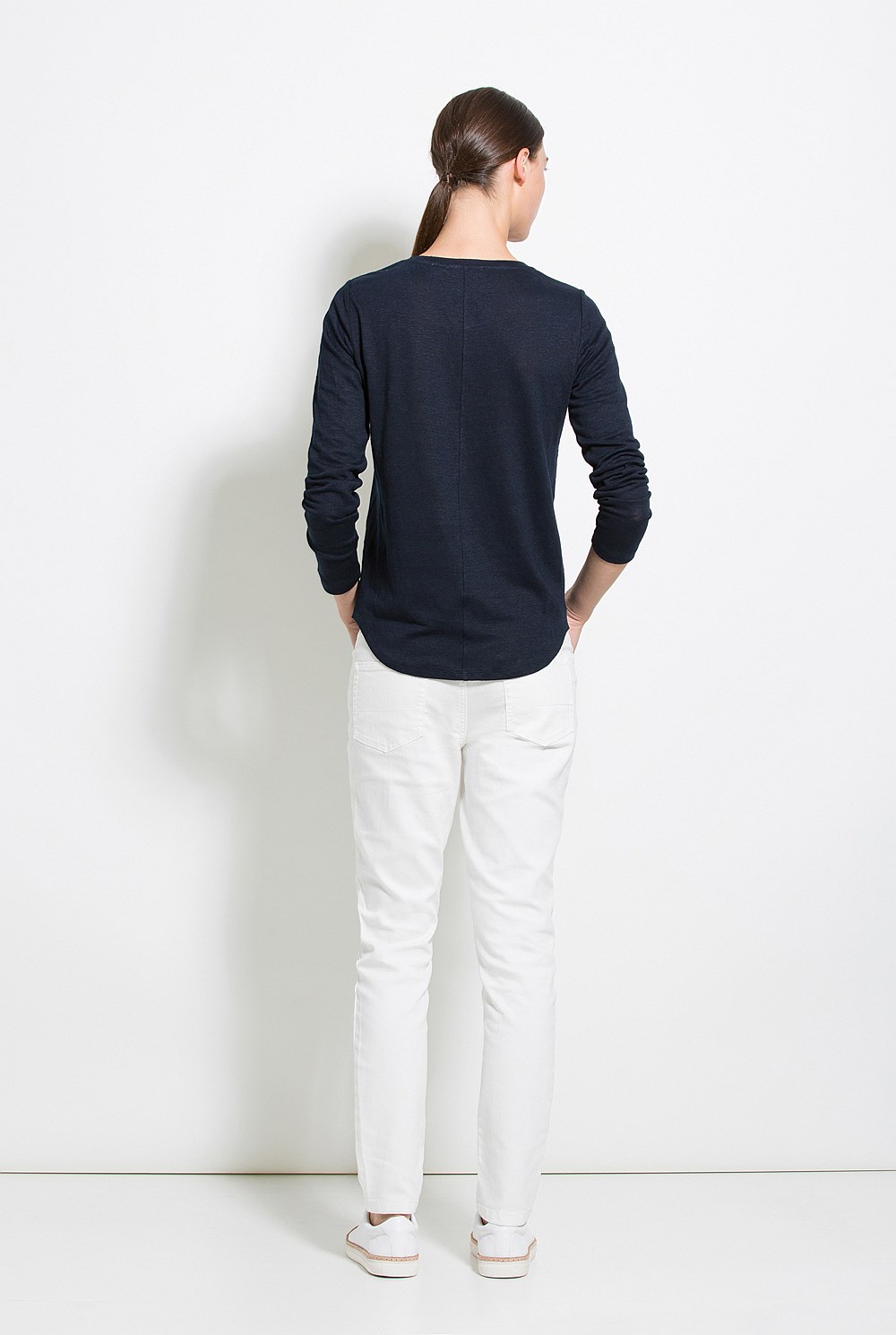 Long Sleeved Linen T-Shirt