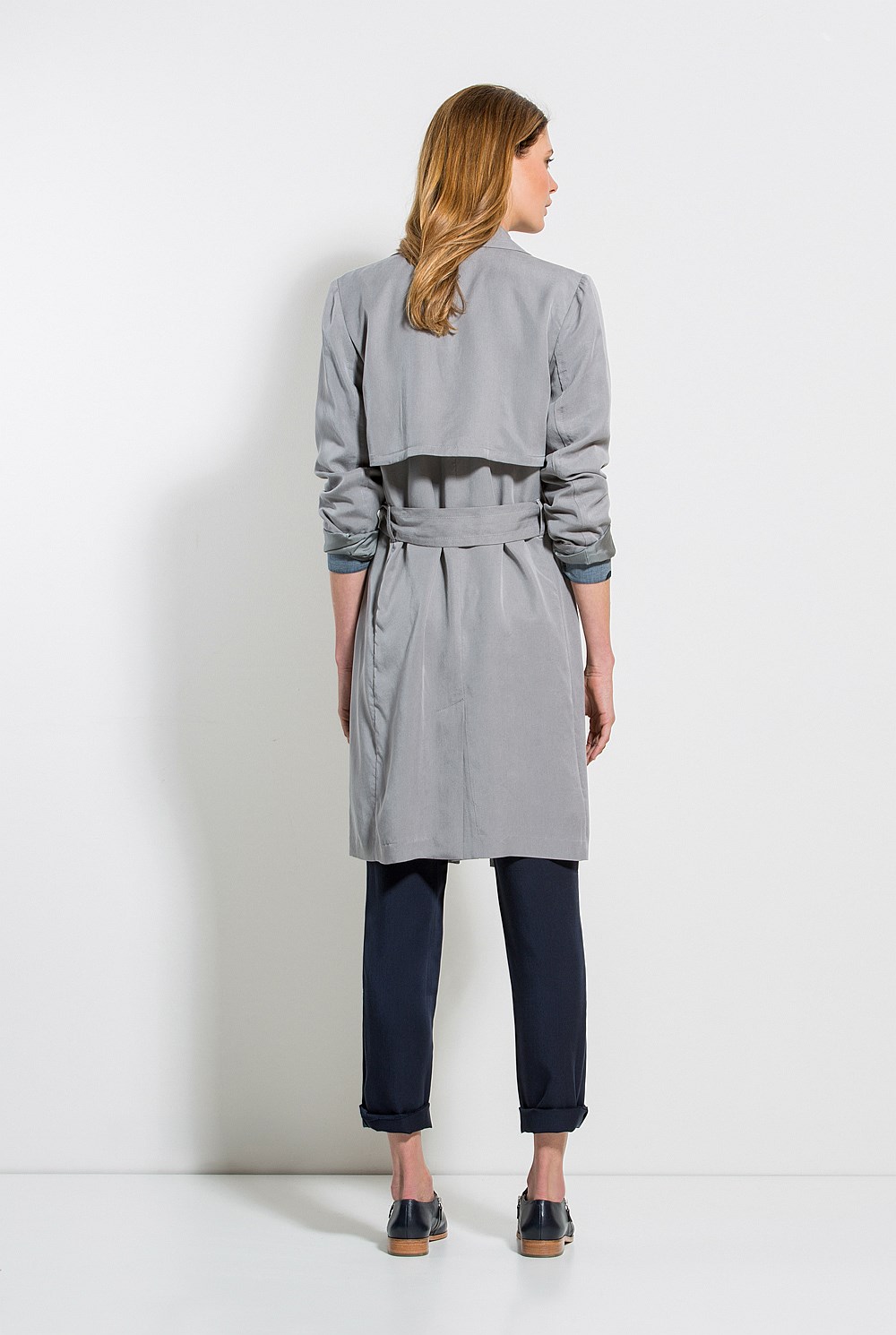 Tencel Draped Trench