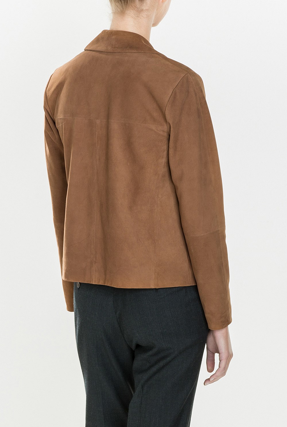 Draped Suede Jacket