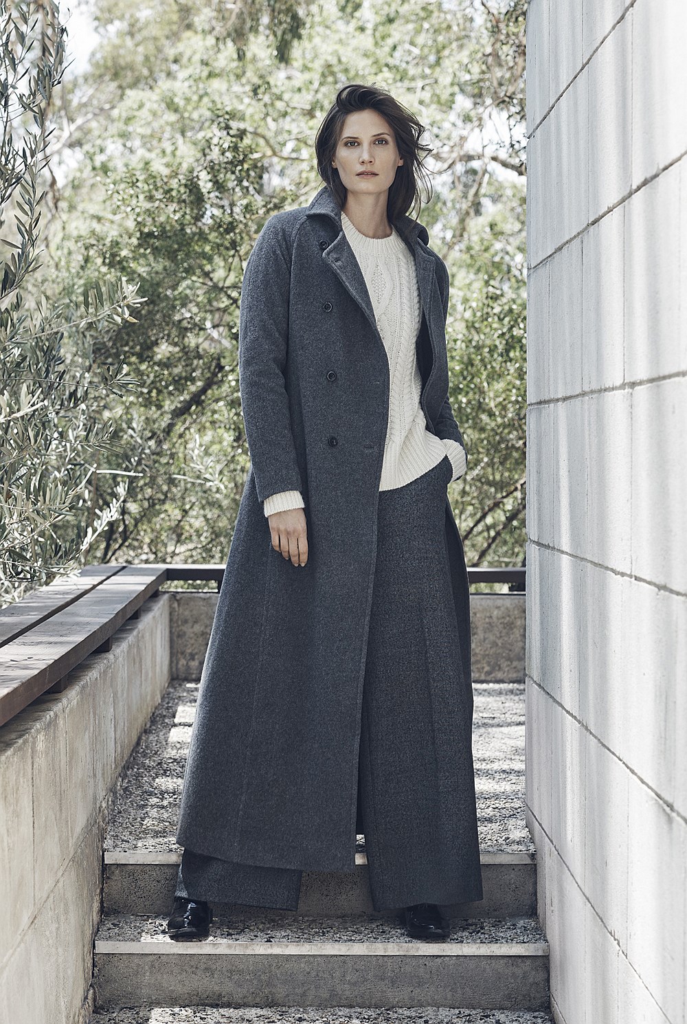 Textured Wide Leg Pant