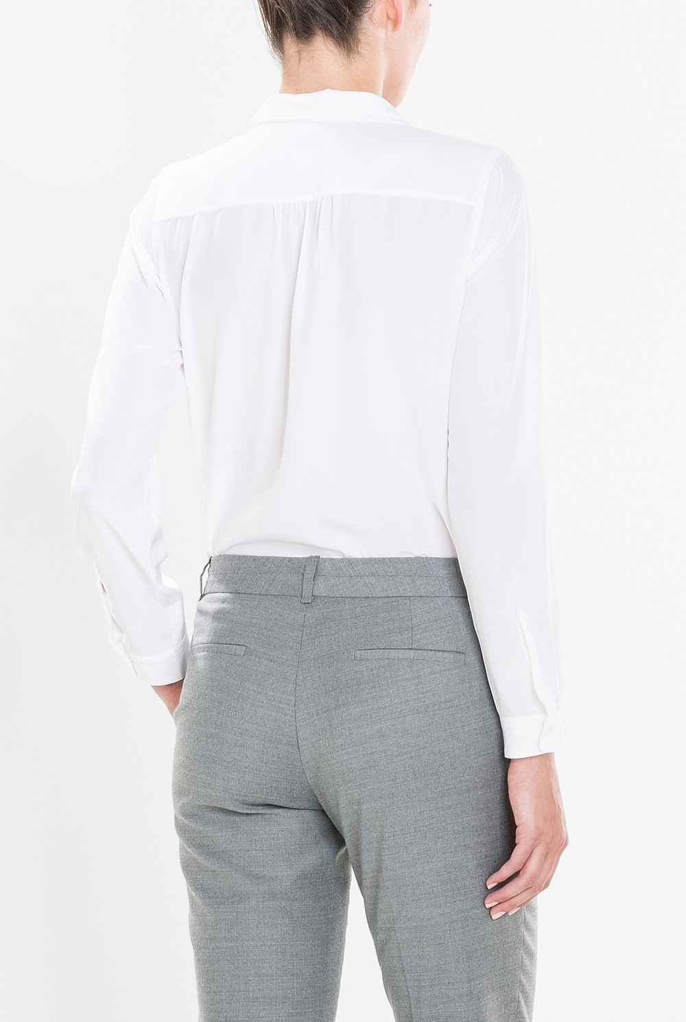 Half Placket Silk Shirt