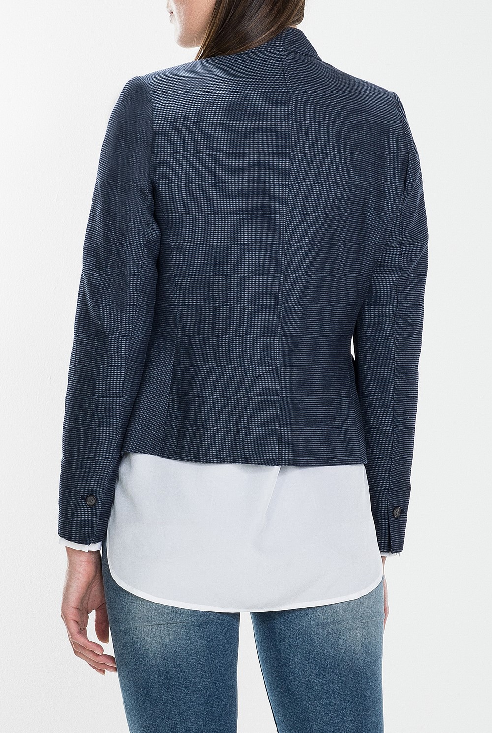Cotton Linen Yarn Dyed Blazer