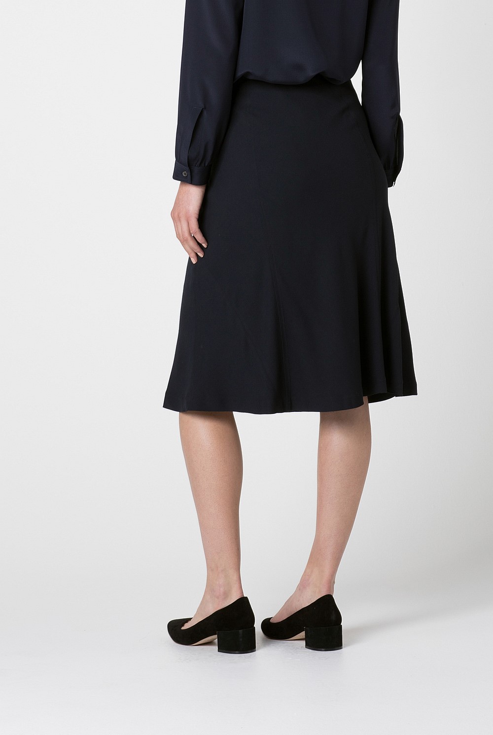 Viscose Wool Twill Skirt