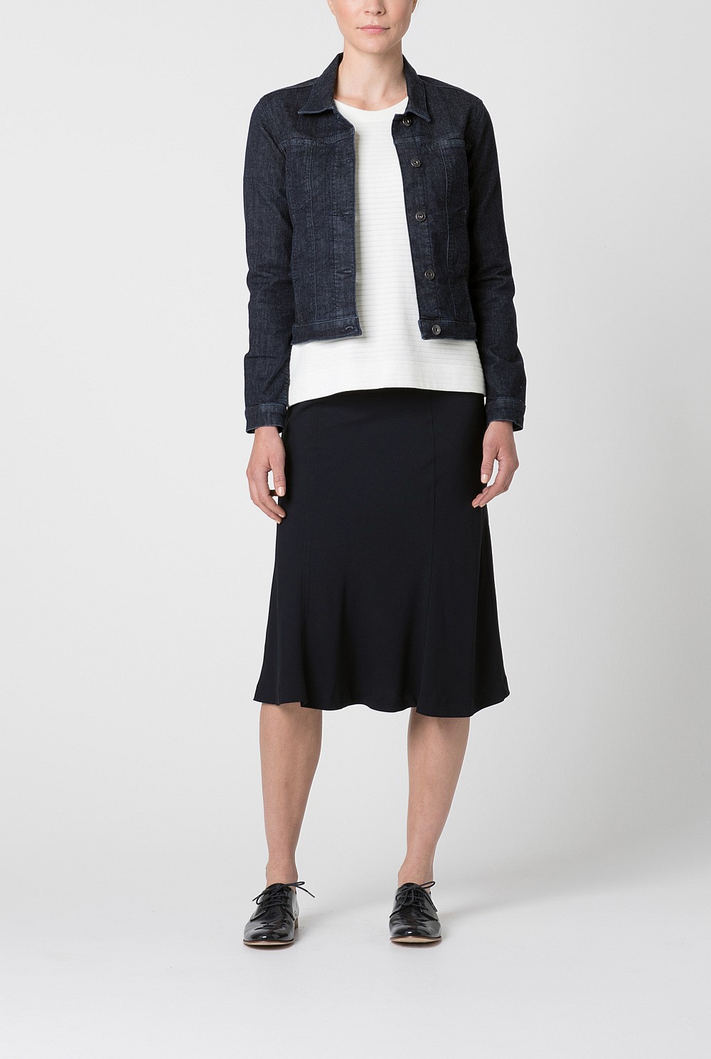 Viscose Wool Twill Skirt