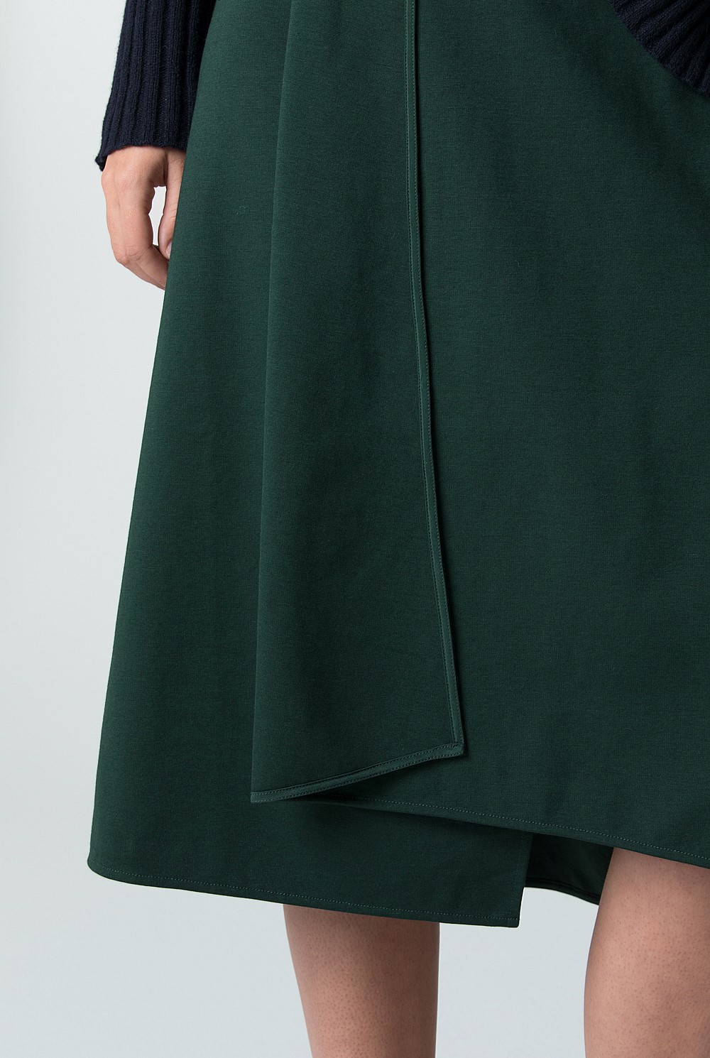 Ponte Fold Detail Skirt