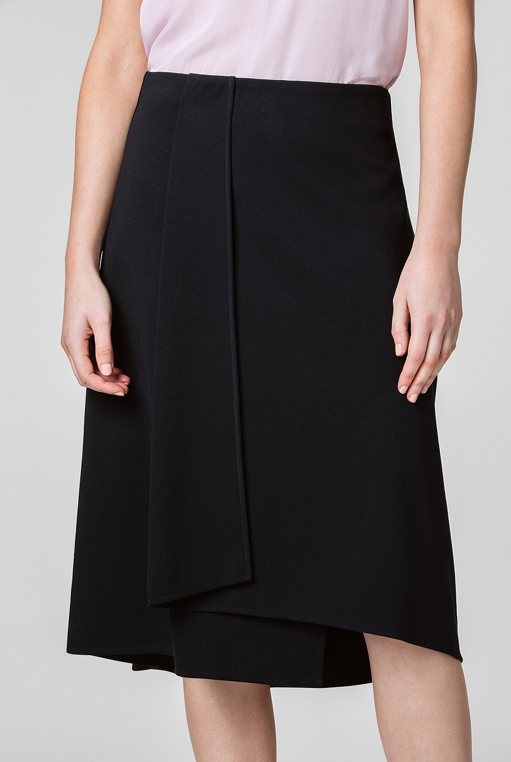 Ponte Fold Detail Skirt