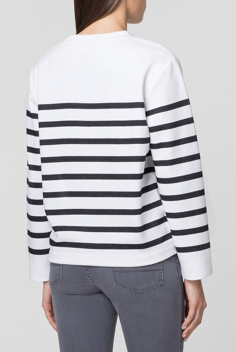 Textured Striped Tie Hem T-Shirt