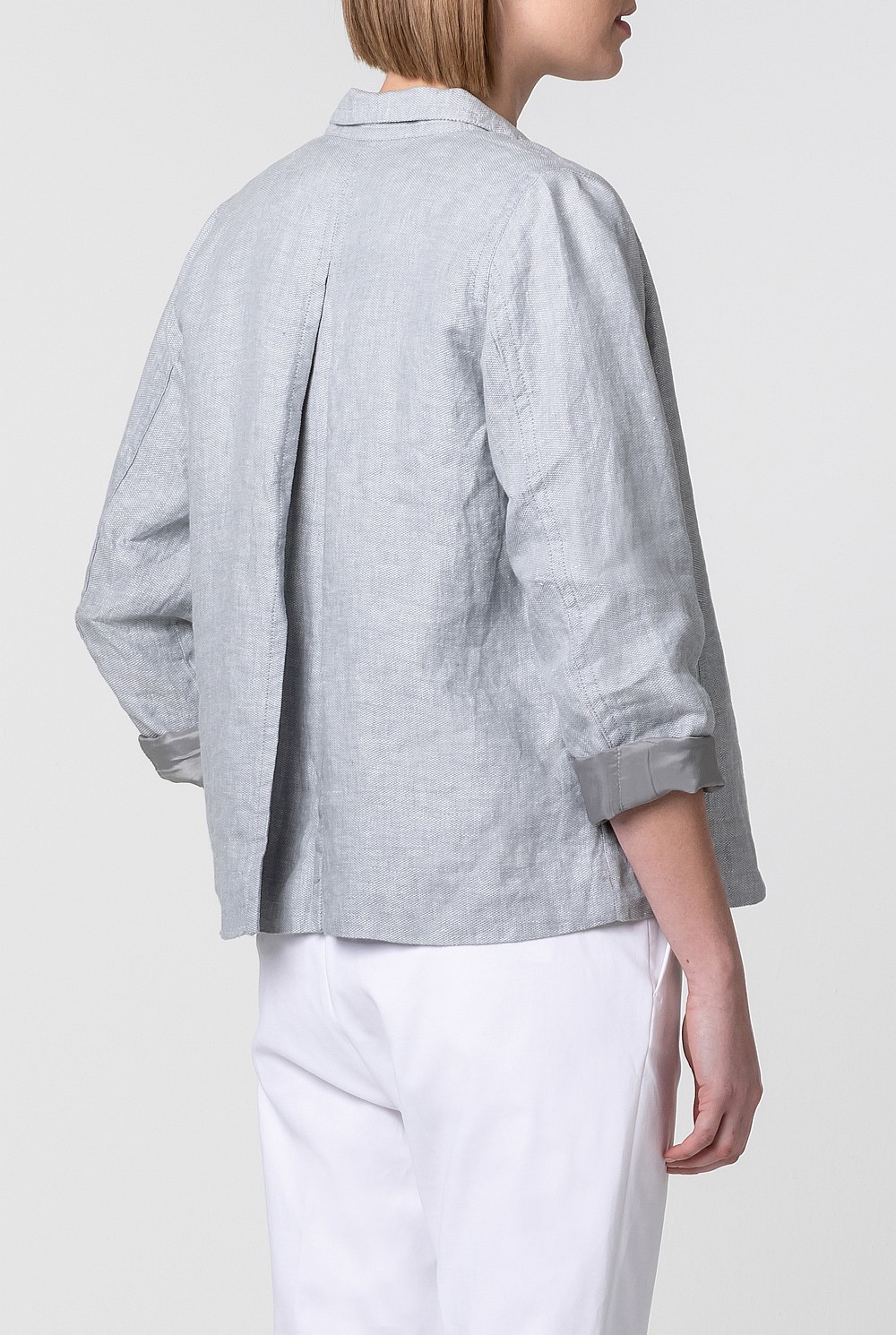 Sporty Yarn Dyed Linen Jacket