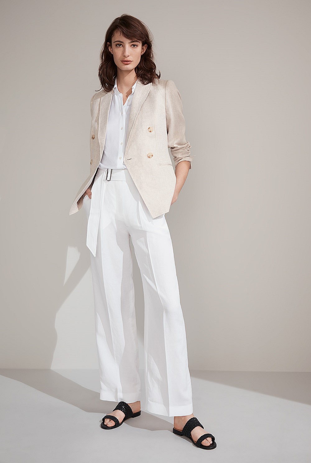 Linen Double Breasted Blazer