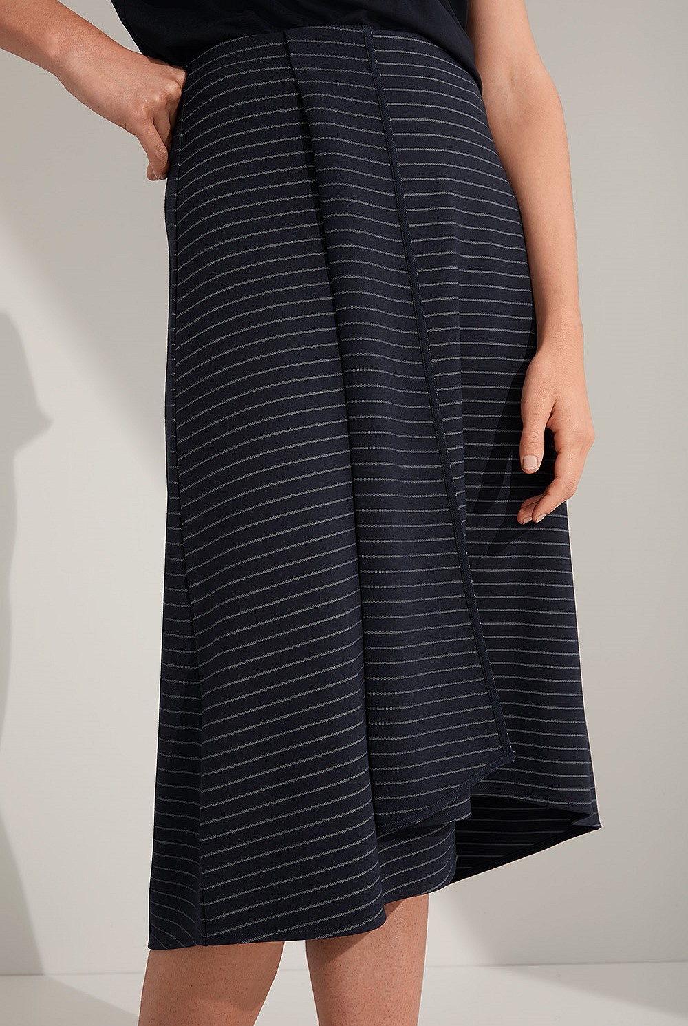 Pinstriped Ponte Skirt