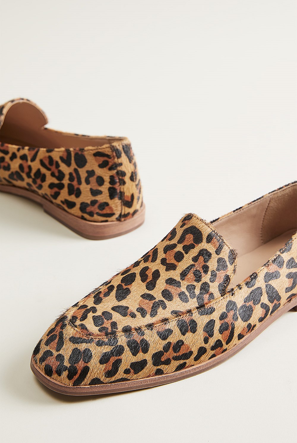 Leopard Print Leather Loafer