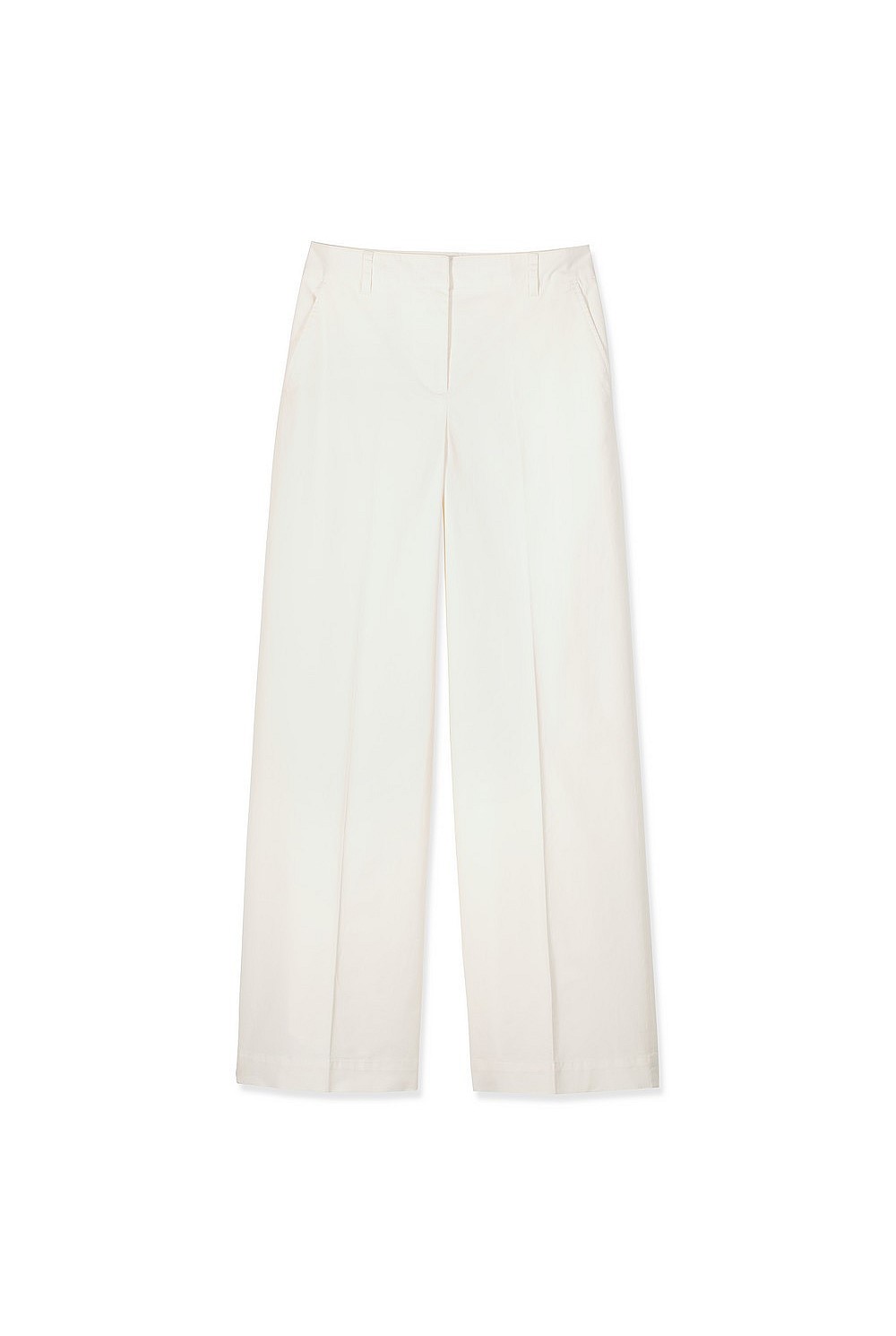 Cotton Twill Wide Leg Pant