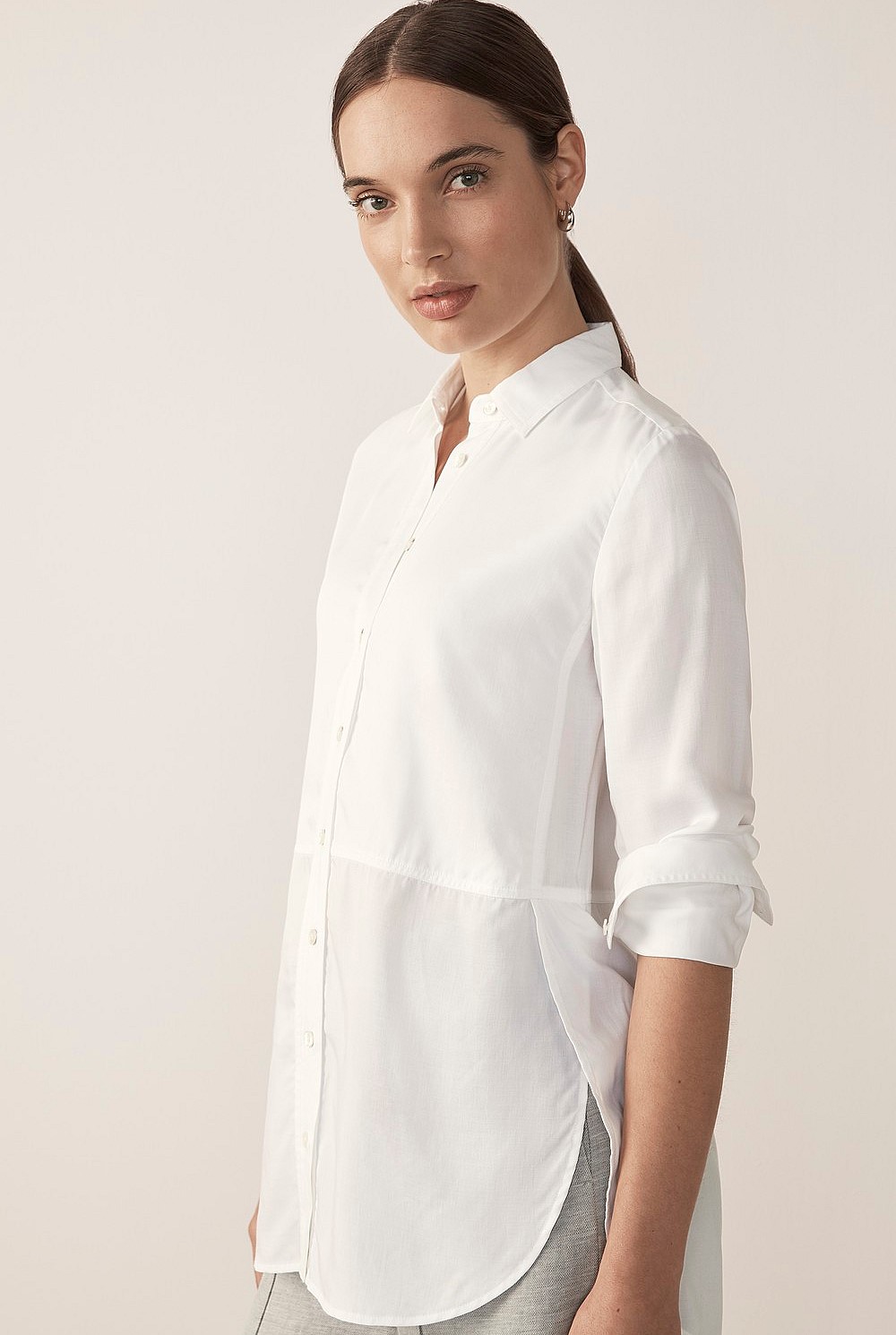 Modal Seamed Front Shirt