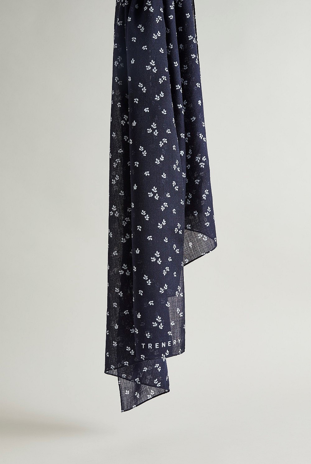 Olena Leaf Print Wool Scarf