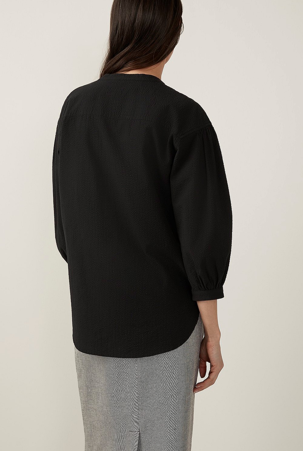 Cotton Seersucker Blouse
