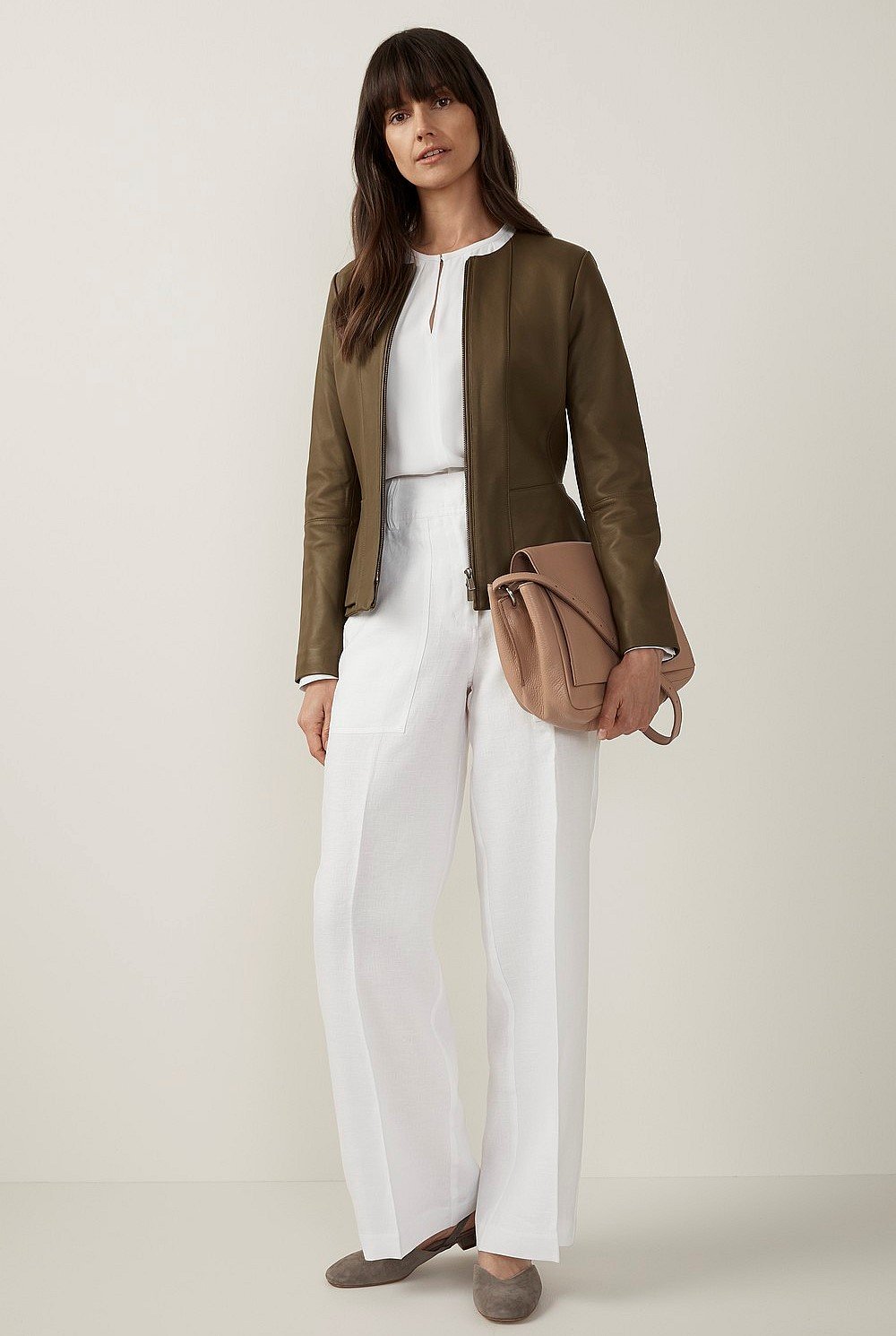 Leather Peplum Jacket