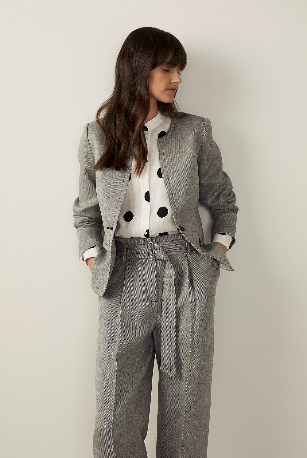 Linen Yarn Dyed Twill Jacket