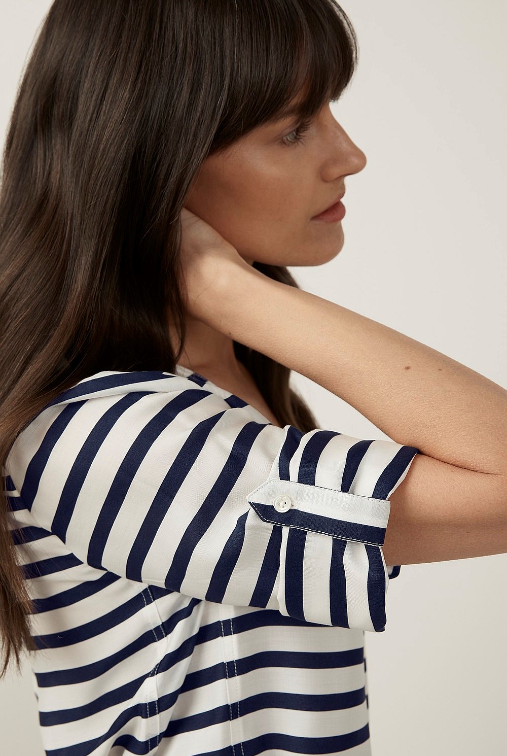 Modal Striped V-Neck Top