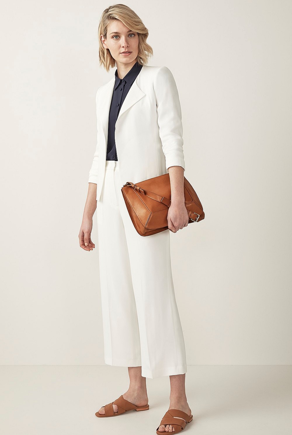 Triacetate Pleat Front Pant