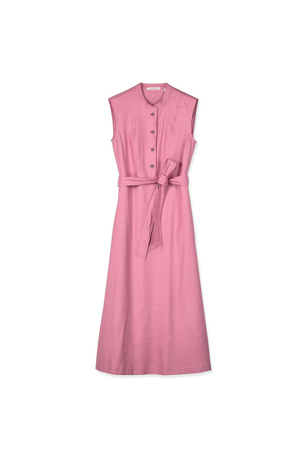 Stretch Linen Half Placket Dress