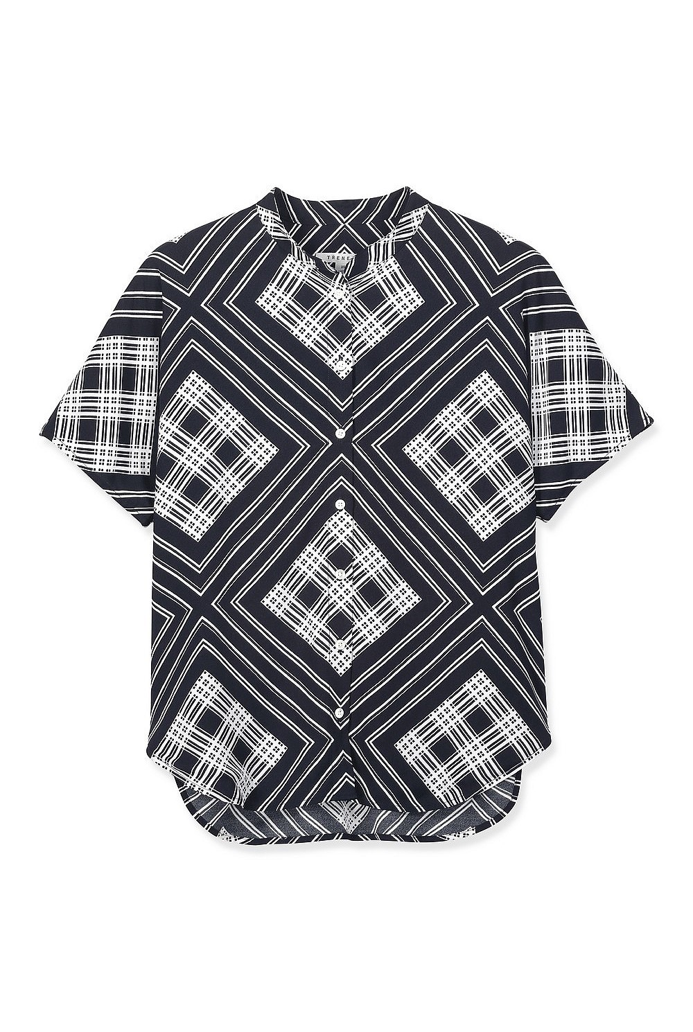 Geo Tile Print Blouse