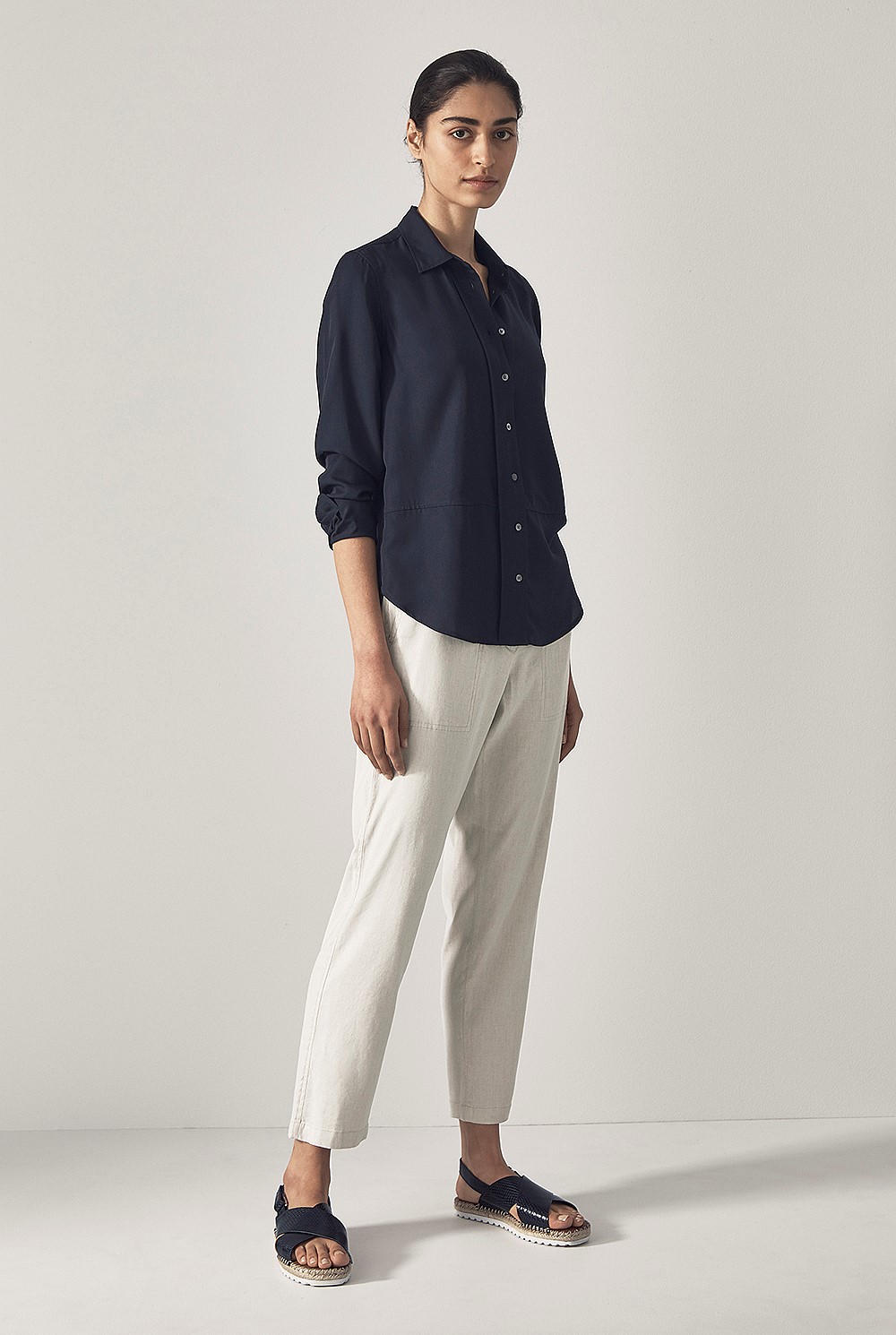 Modal Placket Detail Shirt