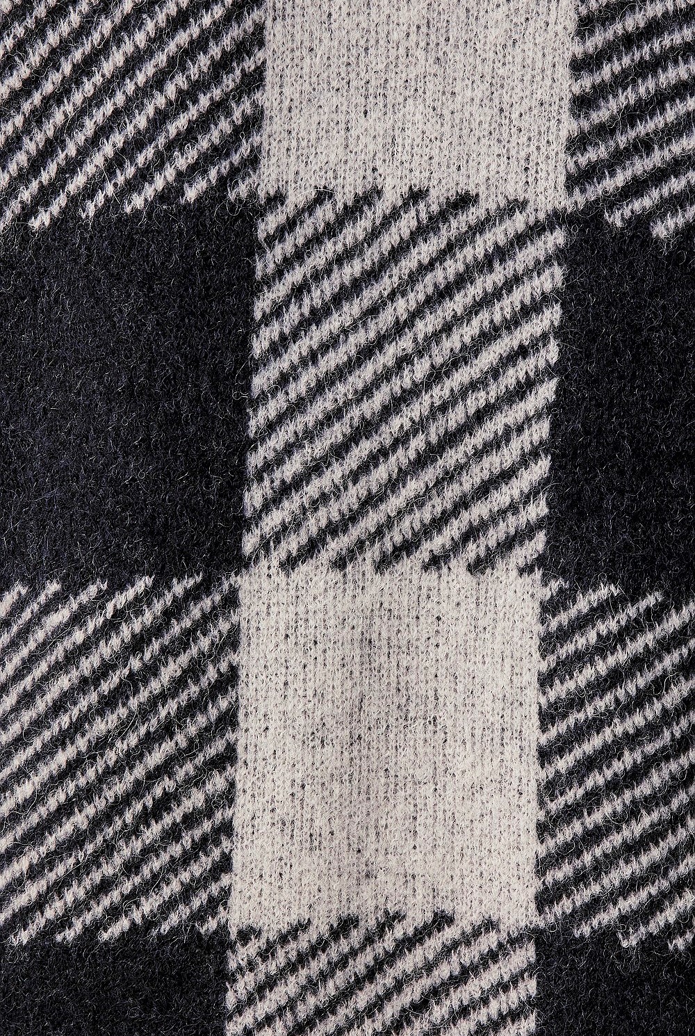 Alpaca Blend Check Cardigan