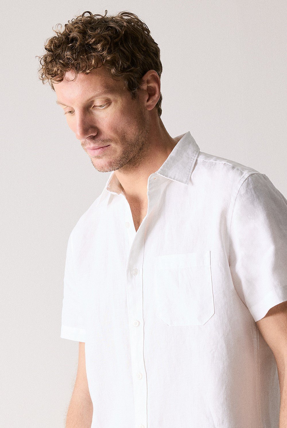 Regular Fit Linen Short Sleeve Shirt