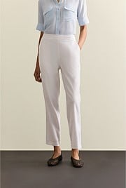 Stretch Linen Blend Pull On Pant